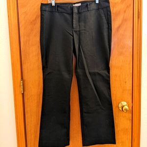 Banana Republic black cotton trousers, size 14 petite